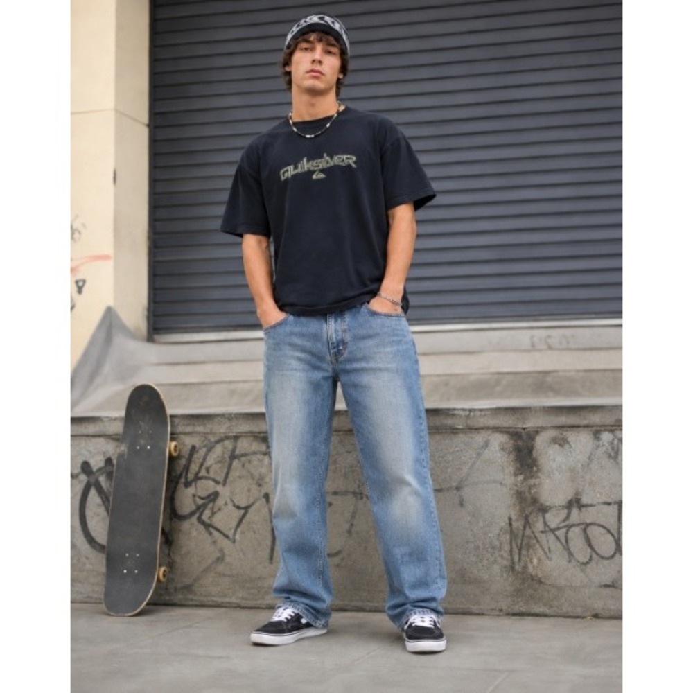 Vintage Y2K American Eagle Loose Fit Jeans Mens 28x30 Baggy Distressed Skater
